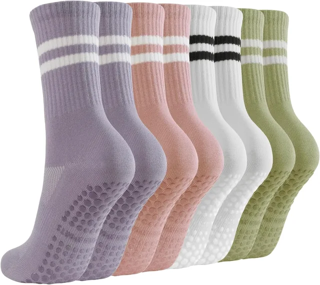 Women's Grip Crew Pilates Socks — selected product view